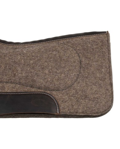 PURE WOOL FELT SADDLE PAD WITH GRAIN WEAR LEATHER REINFORCEMENTS 31X32