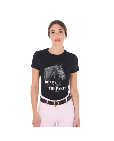 WOMEN S READY TO THE PARTY COTTON T-SHIRT