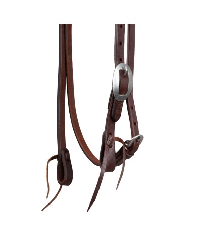 ONE EAR WESTERN BRIDLE W/THROAT LATCH (SS)