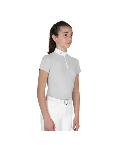 POLO BAMBINA ZIP MANICA CORTA MODELLO LUSINEH