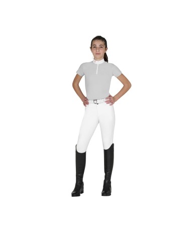POLO BAMBINA ZIP MANICA CORTA MODELLO LUSINEH