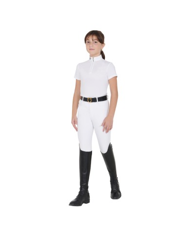 POLO BAMBINA ZIP MANICA CORTA MODELLO LUSINEH