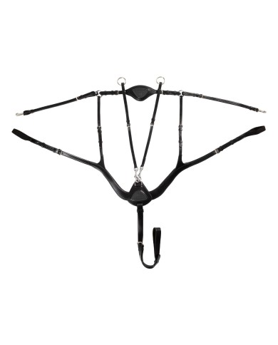 ANATOMICAL LEATHER 5 POINT ATTACHMENT BREASTPLATE