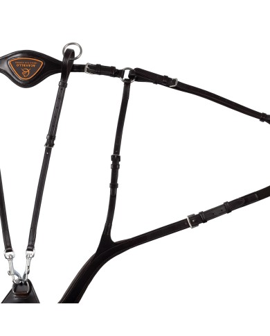 ANATOMICAL LEATHER 5 POINT ATTACHMENT BREASTPLATE