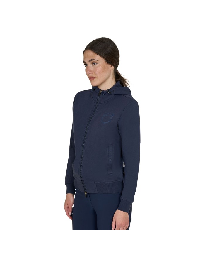 WOMEN S SHINY TRASPARENT LOGO HOODIE