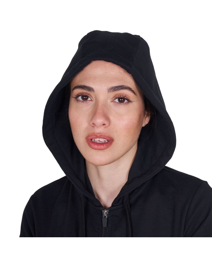 WOMEN S SHINY TRASPARENT LOGO HOODIE
