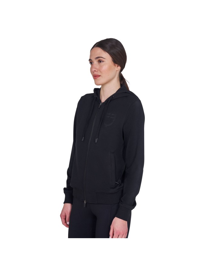 WOMEN S SHINY TRASPARENT LOGO HOODIE