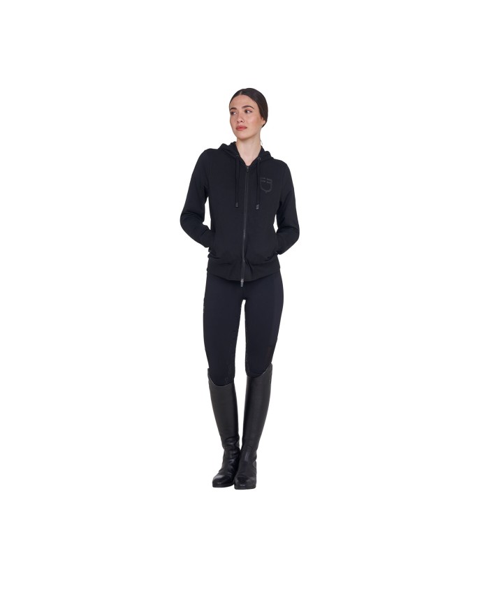 WOMEN S SHINY TRASPARENT LOGO HOODIE