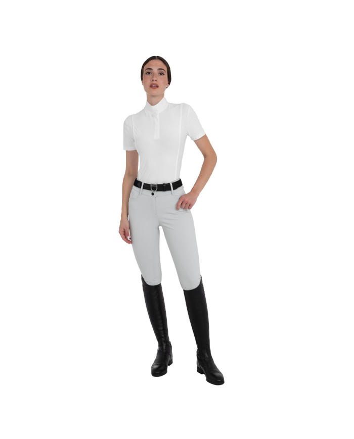 WOMEN S HIGH WAIST STONES LOGO FULL GRIP BREECHES