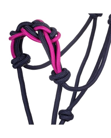 FANCY BRAIDED NOSE ROPE ROPE HALTER W/LEAD