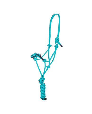 FANCY BRAIDED NOSE ROPE ROPE HALTER W/LEAD