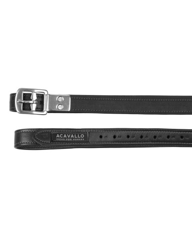 CALFSKIN STIRRUP LEATHERS W/INCAPSULATED SHAPED BUCKLE