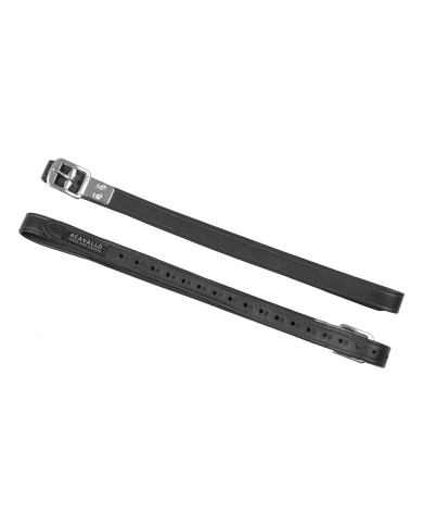 CALFSKIN STIRRUP LEATHERS W/INCAPSULATED SHAPED BUCKLE
