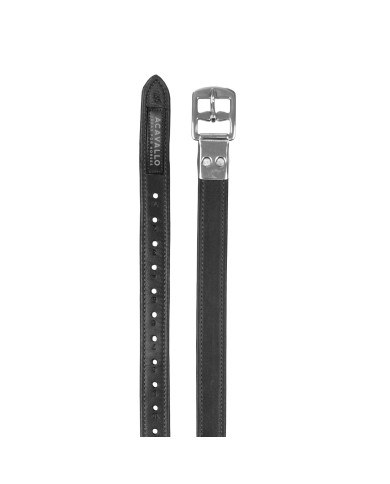CALFSKIN STIRRUP LEATHERS W/INCAPSULATED SHAPED BUCKLE
