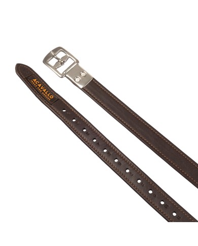 CALFSKIN STIRRUP LEATHERS W/INCAPSULATED SHAPED BUCKLE