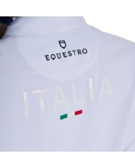GIRL S COMPETITION POLO ZIP LS FLAG EQUESTROxFISE