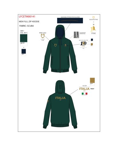 MEN S BASIC HOODIE EQUESTROxFISE CENTENARY