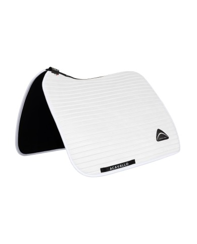 STRIPE SUEDE DRESSAGE SADDLE PAD W/SQUARE BACK CORNER