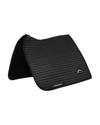 STRIPE SUEDE DRESSAGE SADDLE PAD W/SQUARE BACK CORNER