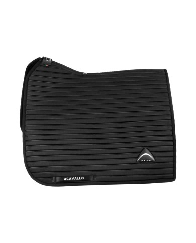 STRIPE SUEDE DRESSAGE SADDLE PAD W/SQUARE BACK CORNER