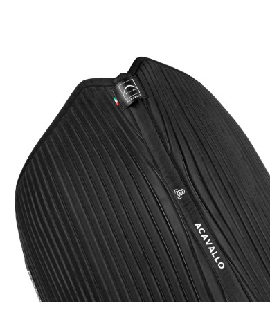 STRIPE SUEDE DRESSAGE SADDLE PAD W/SQUARE BACK CORNER