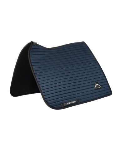 STRIPE SUEDE DRESSAGE SADDLE PAD W/SQUARE BACK CORNER