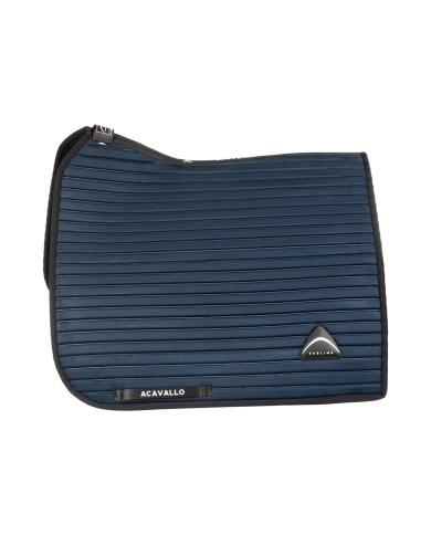 STRIPE SUEDE DRESSAGE SADDLE PAD W/SQUARE BACK CORNER