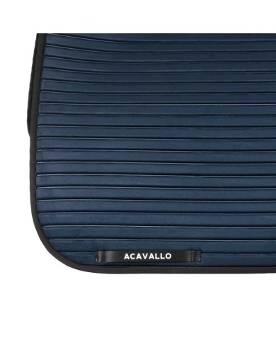STRIPE SUEDE DRESSAGE SADDLE PAD W/SQUARE BACK CORNER