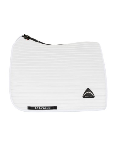 STRIPE SUEDE DRESSAGE SADDLE PAD W/SQUARE BACK CORNER