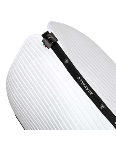 STRIPE SUEDE DRESSAGE SADDLE PAD W/SQUARE BACK CORNER