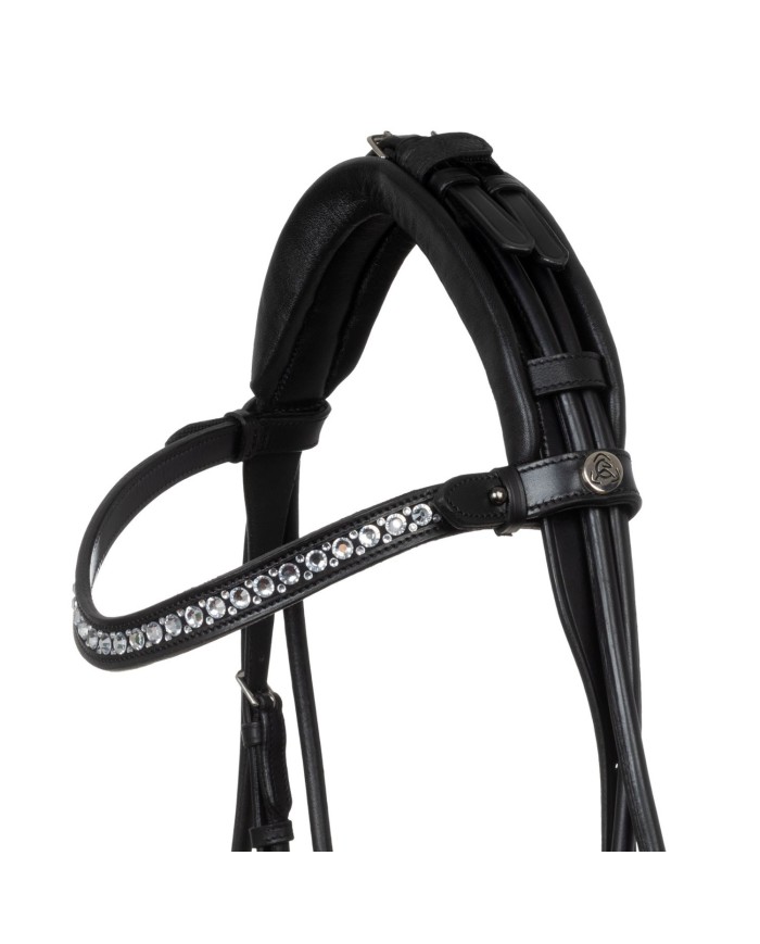 SUNFLOWER DROP NOSEBAND STLEX PEARL SOFT ANATOMIC LEATHER BRIDLE