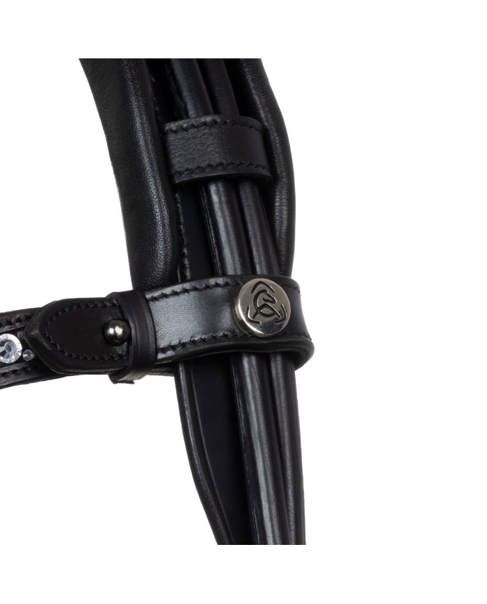 SUNFLOWER DROP NOSEBAND STLEX PEARL SOFT ANATOMIC LEATHER BRIDLE