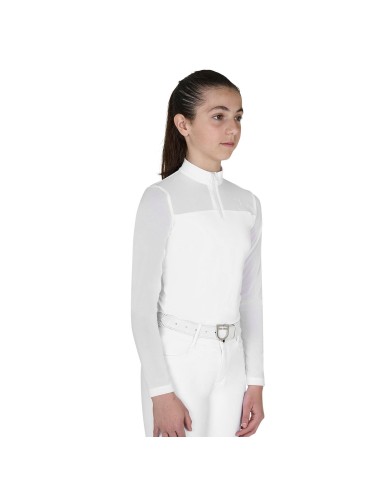 GIRLS MICRO MESH TRAINING POLO SHIRT LS ZIP