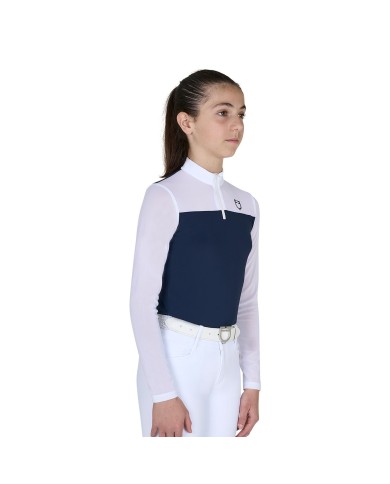 GIRLS MICRO MESH TRAINING POLO SHIRT LS ZIP