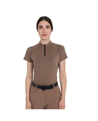 WOMAN TECHNICAL TRAINING POLO SS ZIP