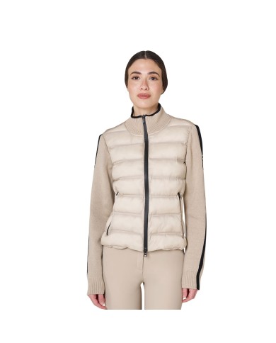 WOMEN S FULL ZIP HYBRID NYLON+ KNIT JACKET