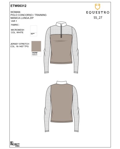 WOMEN S MICRO MESH POLO SHIRT LS ZIP