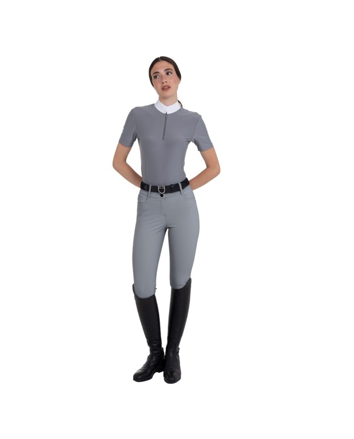 WOMEN S HIGH WAIST STONES LOGO FULL GRIP BREECHES