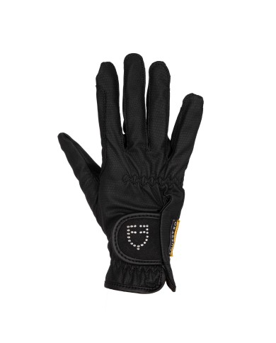 WOMEN S SPECIAL SOFT EMBOSSED SYNTHETIC GRIP GLOVES WITH STRASS