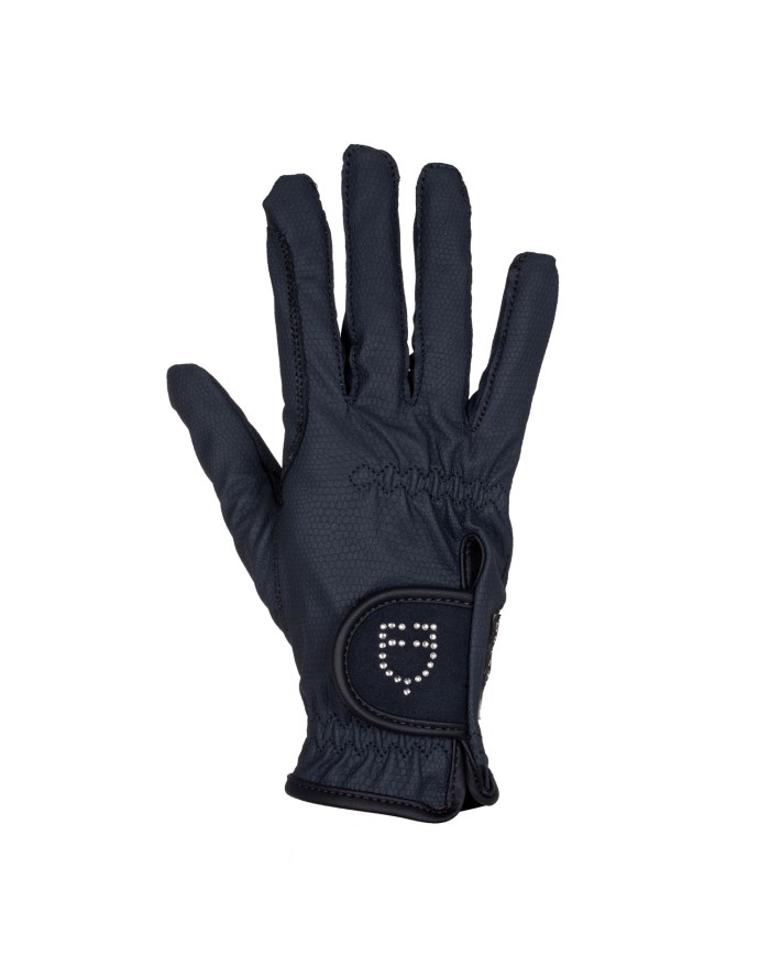 WOMEN S SPECIAL SOFT EMBOSSED SYNTHETIC GRIP GLOVES WITH STRASS