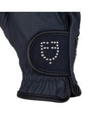 WOMEN S SPECIAL SOFT EMBOSSED SYNTHETIC GRIP GLOVES WITH STRASS