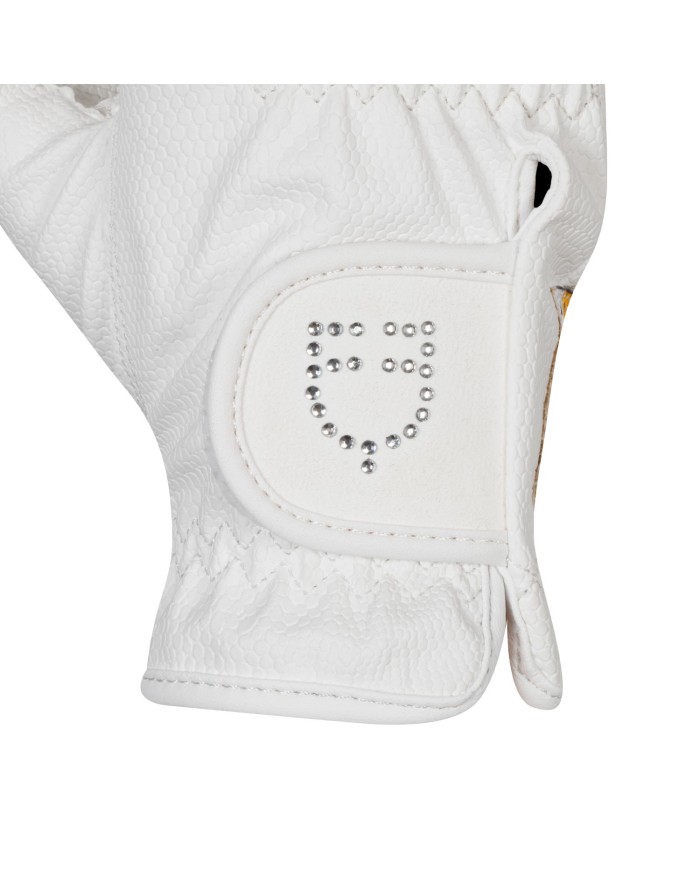 WOMEN S SPECIAL SOFT EMBOSSED SYNTHETIC GRIP GLOVES WITH STRASS