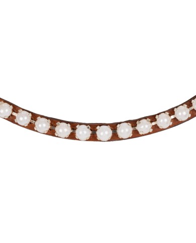 ACAVALLO BROWBAND W/PEARLS
