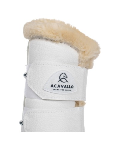 ACAVALLO FRONT BRUSHING HORSE BOOTS W/SYNTHETIC FUR W/DOUBLE