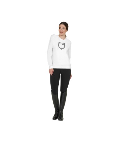WOMEN S SHINY TRASPARENT LOGO SWEATSHIRT