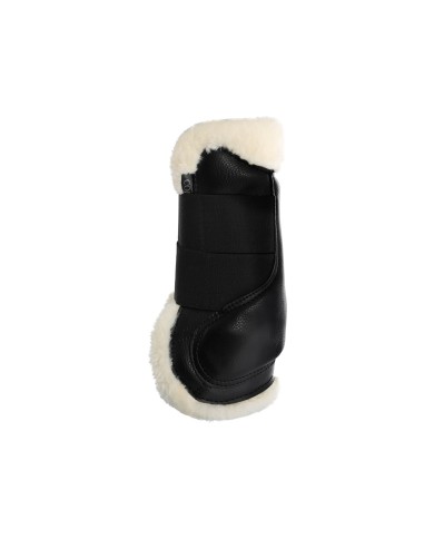 ECO-LEATHER TENDON BOOTS W/DOUBLE FASTENING