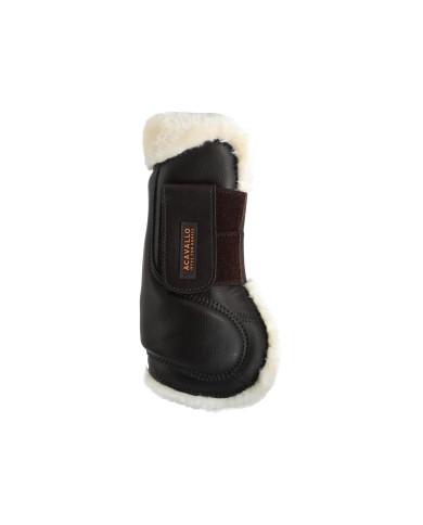 ECO-LEATHER TENDON BOOTS W/DOUBLE FASTENING