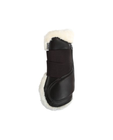 ECO-LEATHER TENDON BOOTS W/DOUBLE FASTENING