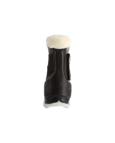 ECO-LEATHER TENDON BOOTS W/DOUBLE FASTENING
