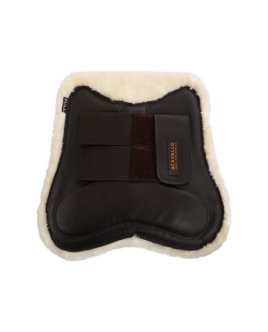 ECO-LEATHER TENDON BOOTS W/DOUBLE FASTENING